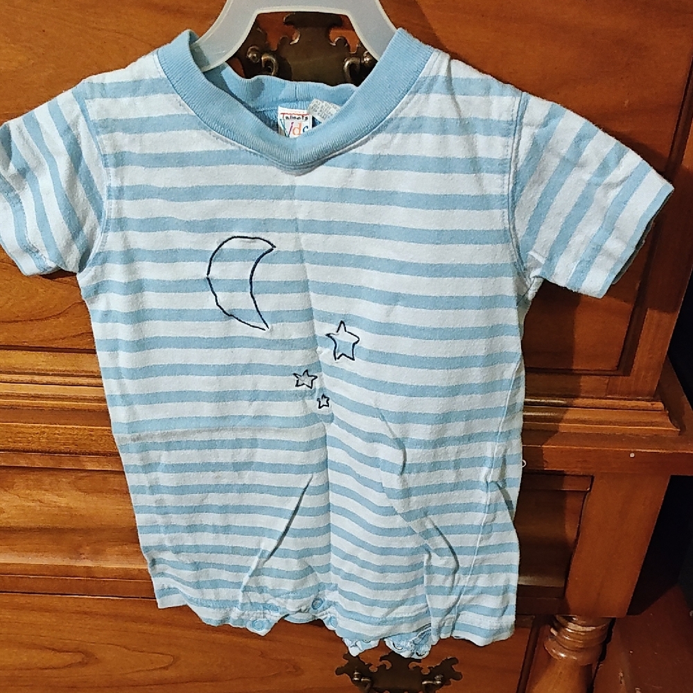Talbots Kids Blue Striped Romper